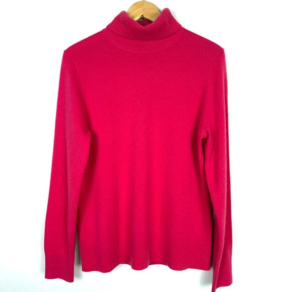 LANDS END 100% Cashmere Sweater, Candy Apple Red, Ladies Size M (8-10) - Picture 3 of 5